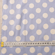 Тканина поплін стрейч Горох блакитний