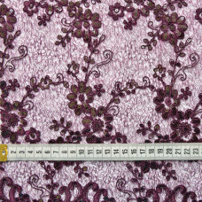 Тканина гіпюр Галатея баклажан