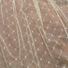 Тканина сітка Класик Ромб біла