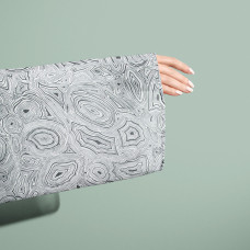 Тканина шифон із малюнком Агат білий