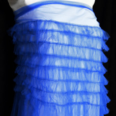 Тканина фатин Рюш електрик синя сітка ніжна тканина