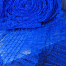 Тканина фатин Рюш електрик синя сітка ніжна тканина