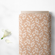 Тканина плательна креп Мадагаскар V-41/2 квіти беж