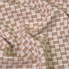 Тканина костюмна Клітка шахівниця беж