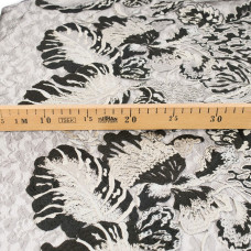 Тканина гіпюр вишивка Амазонка чорний