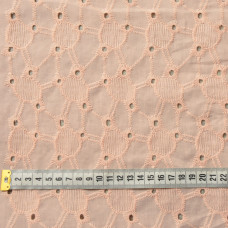 Тканина батист прошва Ірма персик