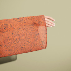 Тканина шифон із малюнком Агат рудий