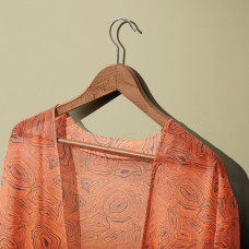 Тканина шифон із малюнком Агат рудий