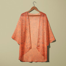 Тканина шифон із малюнком Агат рудий