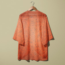 Тканина шифон із малюнком Агат рудий