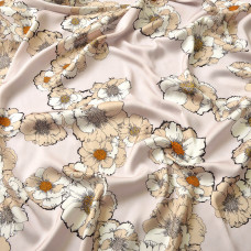 Тканина шовк сатин Armani V-8/1 квітковий вальс пастель