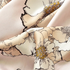 Тканина шовк сатин Armani V-8/1 квітковий вальс пастель