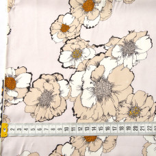 Тканина шовк сатин Armani V-8/1 квітковий вальс пастель