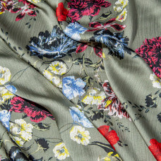 Тканина атлас креш Аліна хакі