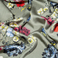 Тканина атлас креш Аліна хакі