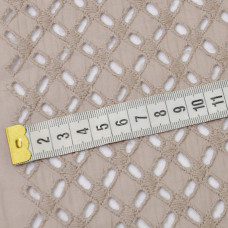 Тканина батист прошва з вишивкою Натхненний сірий беж