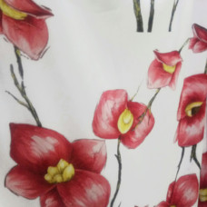 Тканина шовк-сатин Armani V-9/1 кораловий білий