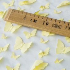 Тканина шифон Батерфляй білий/лимон