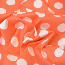 Тканина бавовна стрейч Горох персик