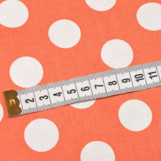 Тканина бавовна стрейч Горох персик