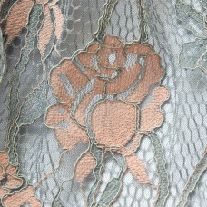 Тканина гіпюр Троянда сіро-рожева