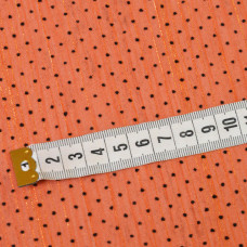 Тканина шифон Горошок флок люрекс рудий