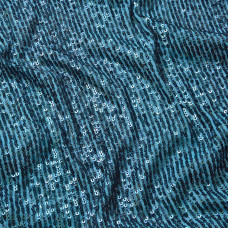 Тканина сітка з паєткою Смуга т/голуб