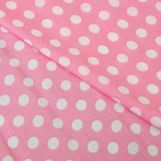 Тканина плательна штапель Горошок рожевий