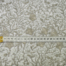 Тканина гіпюр паєтка Соломія сірий