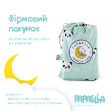 Комплект постільної білизни дитячий у ліжечко PAPAELLA панда бавовна натуральний для дітей та немовлят