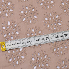 Тканина батист прошва Кульбаба сірий беж