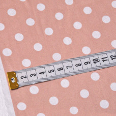 Тканина атлас Горошок пудра