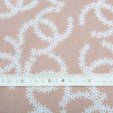 Тканина поплін стрейч Віночок пудра