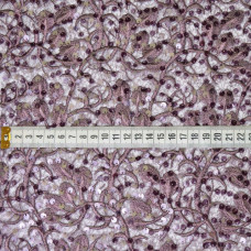 Тканина гіпюр паєтка Мікаелла зливу