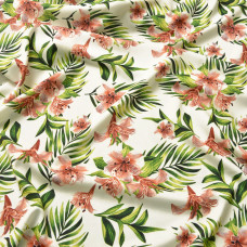 Тканина сатин Fendi V-5/1 Лілія білий