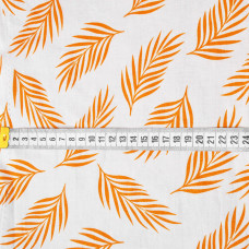 Тканина поплін стрейч листок гірчиця