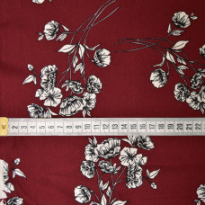 Тканина плательна Madrid кріп букет бордо