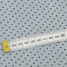 Тканина шифон Горошок флок люрекс блакитний