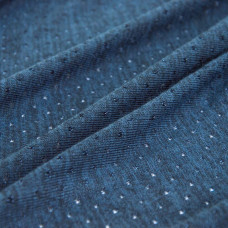 Тканина трикотаж Ангора металік та/синій