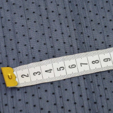 Тканина шифон Горошек флок люрекс т/синя