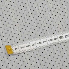 Тканина шифон Горошок флок люрекс біла