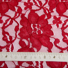 Тканина гіпюр Індонезія т/червоний
