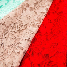 Тканина гіпюр Індонезія т/синя