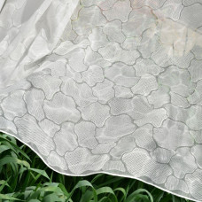 Тканина тюль батист з вишивкою Монпансьє V-B1 молоко