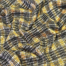 Тканина трикотаж жаккард Леонсія V-5/2 черн/гіорчиця