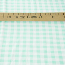 Тканина плательна штапель Клітка м'ята
