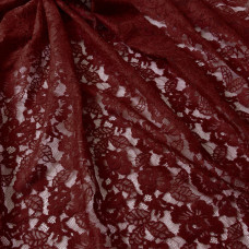 Тканина гіпюр Фламенко бордо