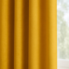 Тканина портьєрна однотонна Фонлук Canvas 290 см, 580 гр/м2, шторна тканина, тканина для штор, штори, портьєри, гардіни, жовта