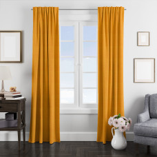 Тканина портьєрна однотонна Фонлук Canvas 290 см, 580 гр/м2, шторна тканина, тканина для штор, штори, портьєри, гардіни, жовта