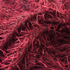 Тканина сітка Brazil з бахромою V-8 бордо